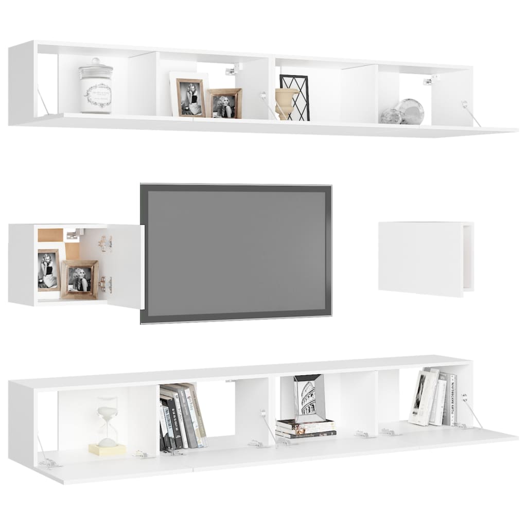 vidaXL Ensemble de meubles TV 6 pcs Blanc Bois d'ingénierie - Image 3