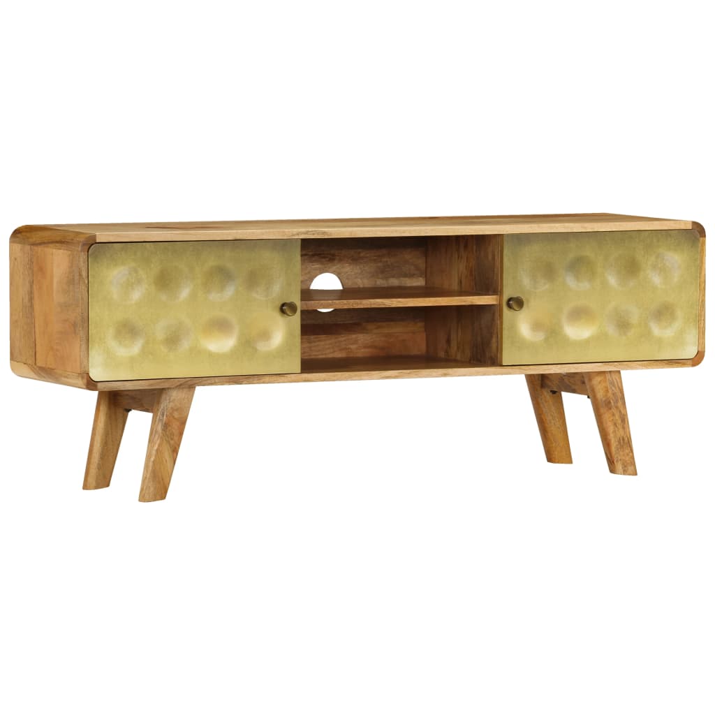 vidaXL Meuble TV Bois de manguier massif 120x30x45 cm