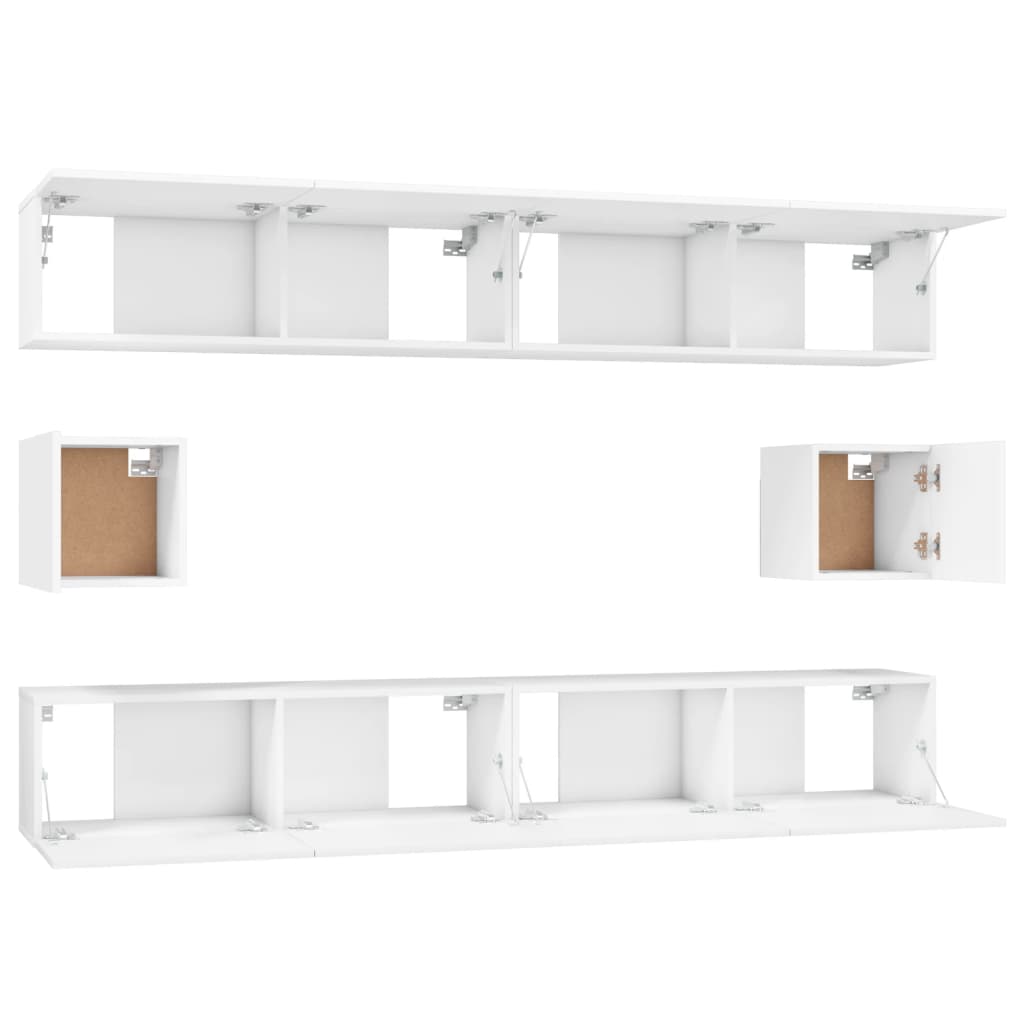 vidaXL Ensemble de meubles TV 6 pcs Blanc Bois d'ingénierie - Image 5