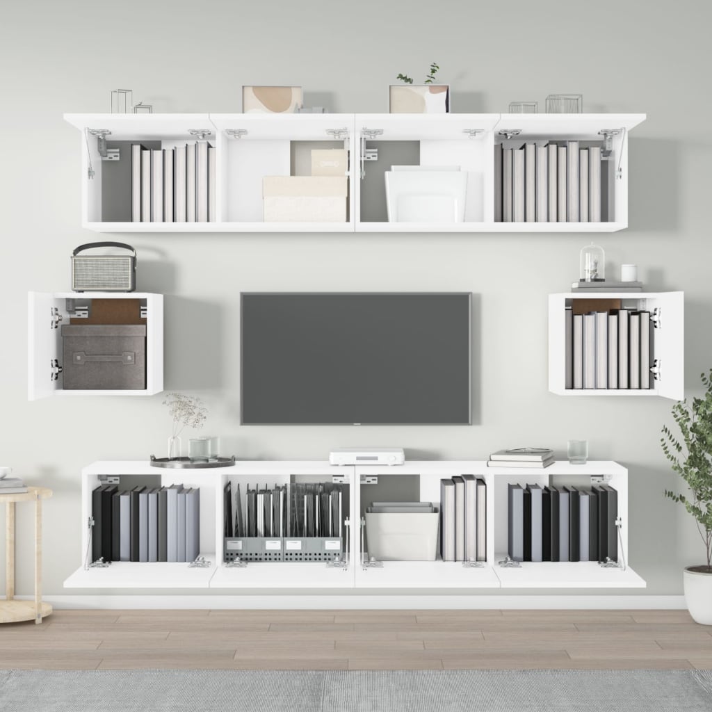 vidaXL Ensemble de meubles TV 6 pcs Blanc Bois d'ingénierie - Image 3