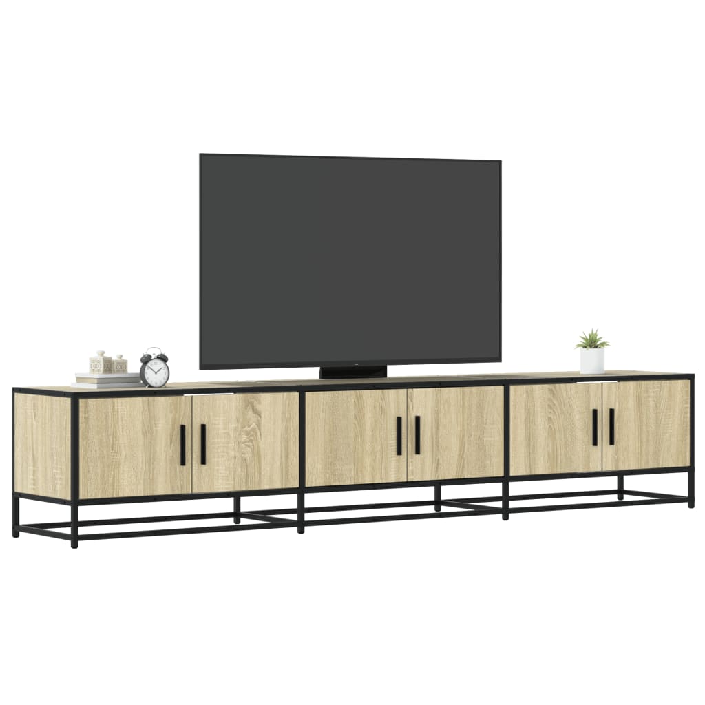 vidaXL Meuble TV chêne sonoma 210x35x41 cm bois d'ingénierie