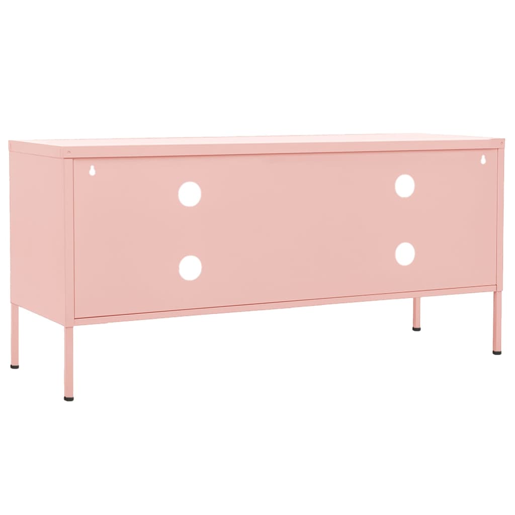 vidaXL Meuble TV Rose 105x35x50 cm Acier - Image 5
