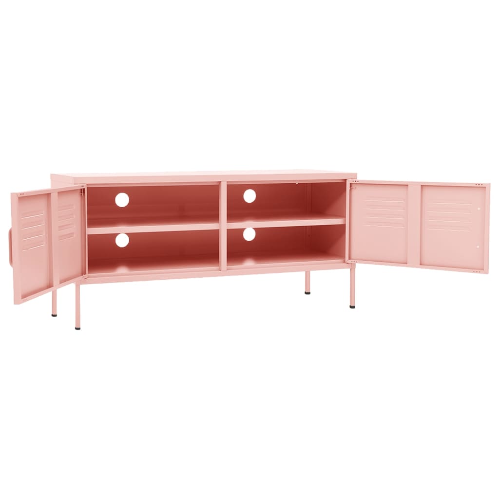 vidaXL Meuble TV Rose 105x35x50 cm Acier - Image 6