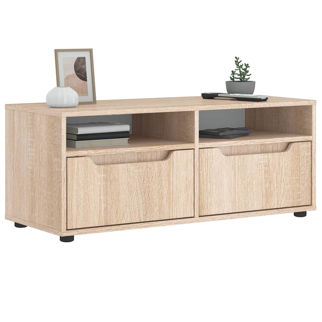 vidaXL Meuble TV VISNES chêne sonoma 100x40x38 cm bois d'ingénierie