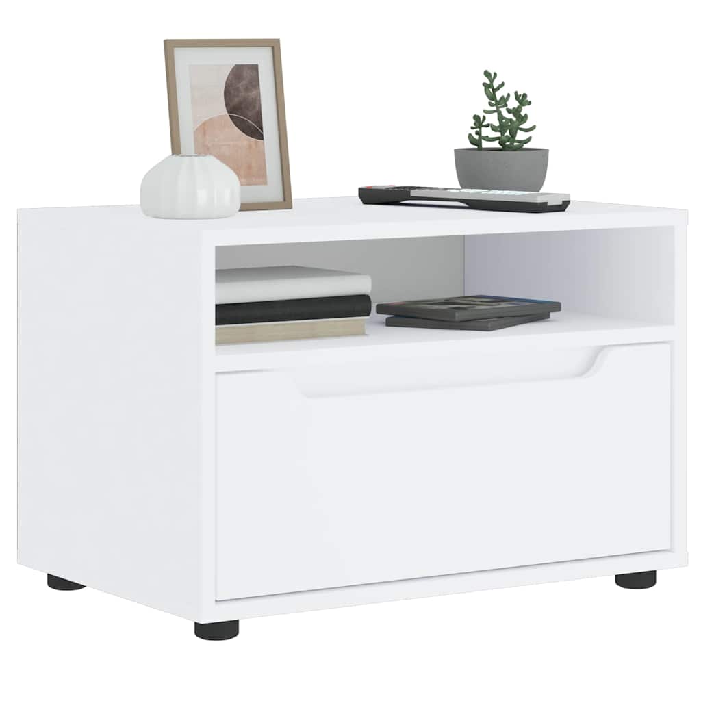 vidaXL Meuble TV VISNES blanc 60x40x38 cm bois d'ingénierie