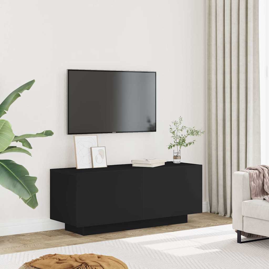 vidaXL Meuble TV Noir 100x35x40 cm Aggloméré - Image 3
