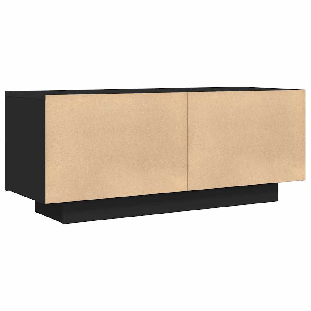 vidaXL Meuble TV Noir 100x35x40 cm Aggloméré - Image 6