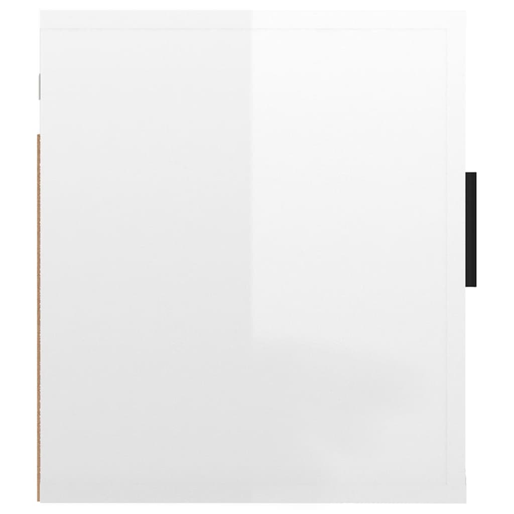 vidaXL Meuble TV mural Blanc brillant 40x34,5x40 cm - Image 6