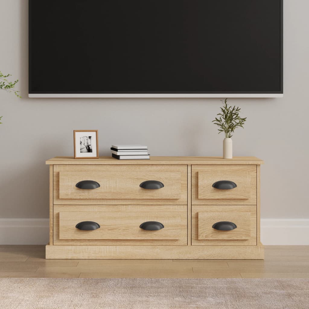 vidaXL Meuble TV chêne sonoma 100x35,5x45 cm bois d'ingénierie