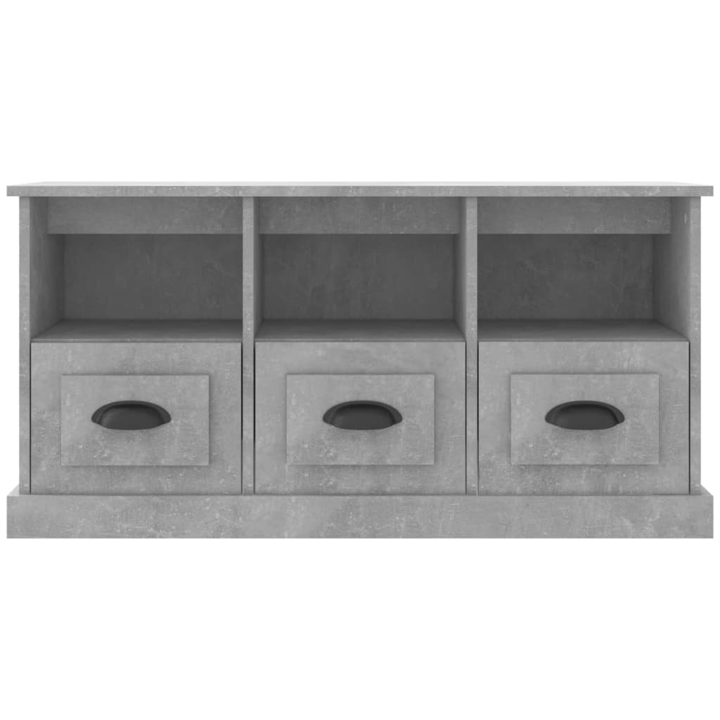 vidaXL Meuble TV gris béton 100x35x50 cm bois d'ingénierie - Image 6