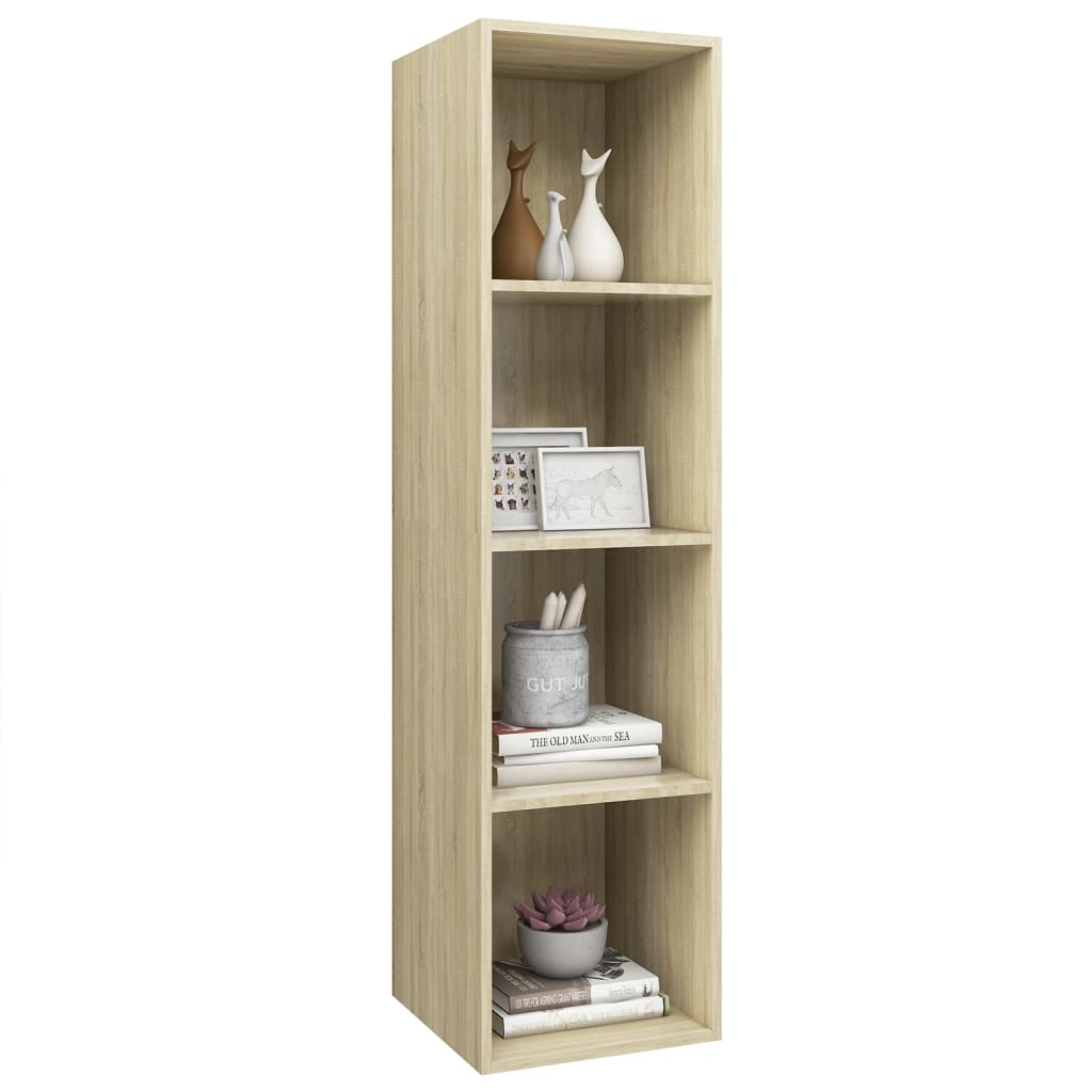 vidaXL Meuble TV mural Chêne sonoma 37x37x142,5 cm Bois d’ingénierie - Image 3