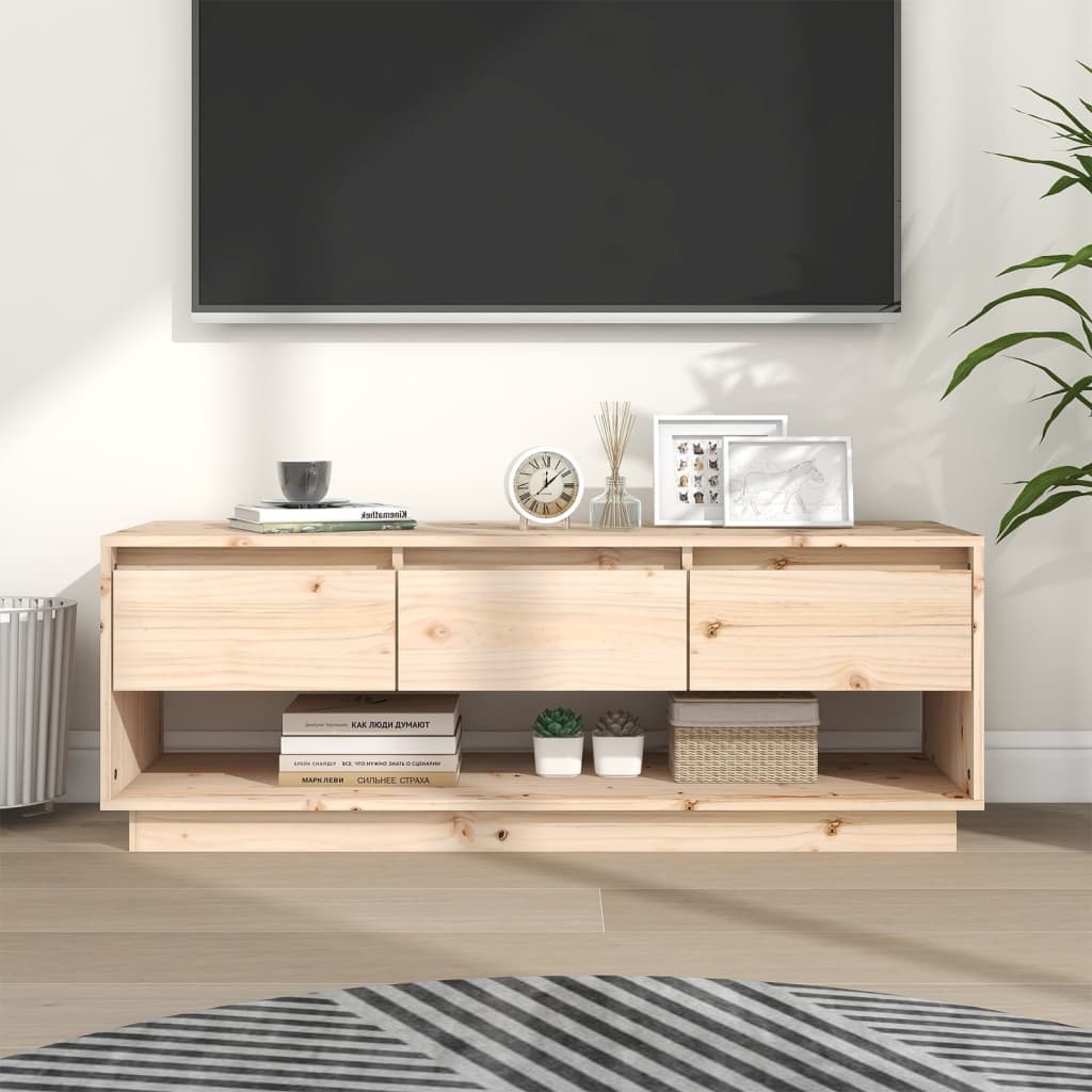 vidaXL Meuble TV 110,5x34x40 cm Bois de pin massif