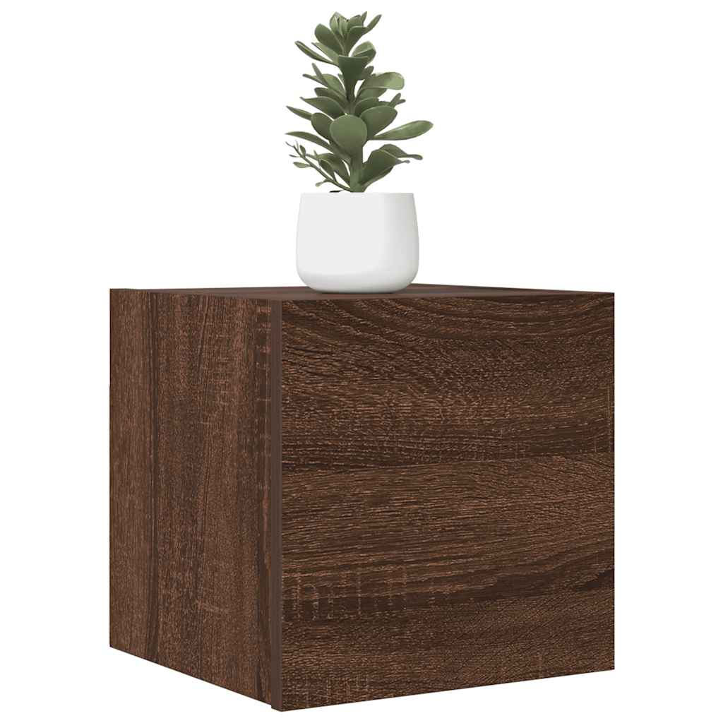 vidaXL Meuble TV mural Chêne marron 30,5x30x30 cm