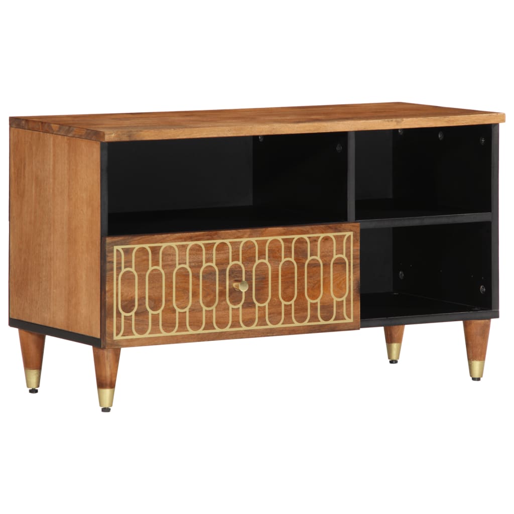 vidaXL Meuble TV 80x33x46 cm bois massif de manguier