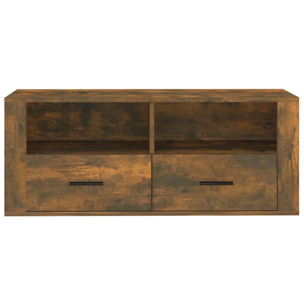 vidaXL Meuble TV Chêne fumé 100x35x40 cm Bois d'ingénierie - Image 6