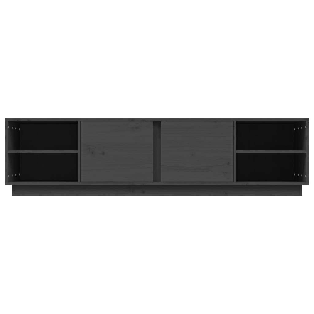 vidaXL Meuble TV Gris 156x40x40 cm Bois de pin massif - Image 6