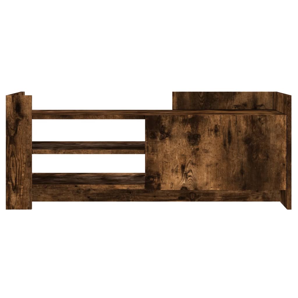 vidaXL Meuble TV Chêne fumé 100x35x40 cm Bois d'ingénierie - Image 4