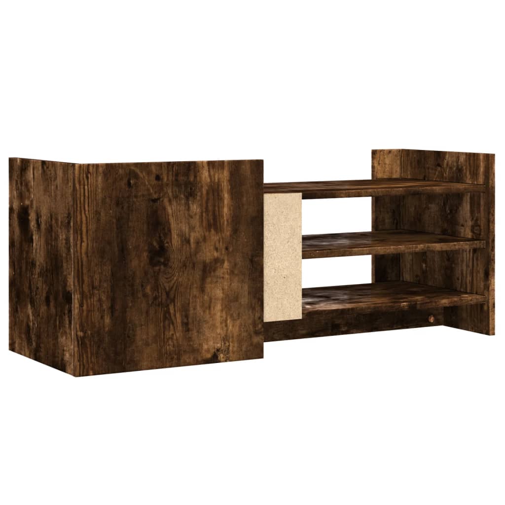 vidaXL Meuble TV Chêne fumé 100x35x40 cm Bois d'ingénierie - Image 6