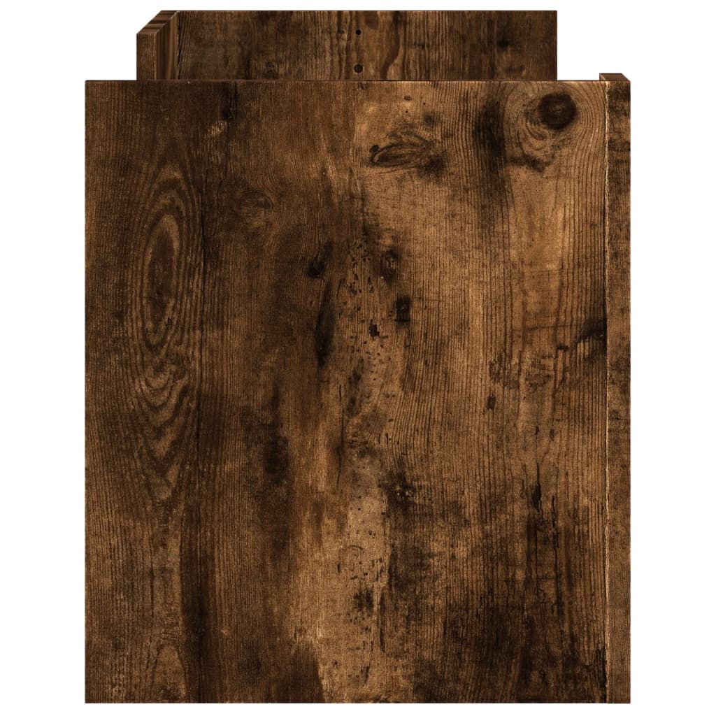 vidaXL Meuble TV Chêne fumé 100x35x40 cm Bois d'ingénierie - Image 5