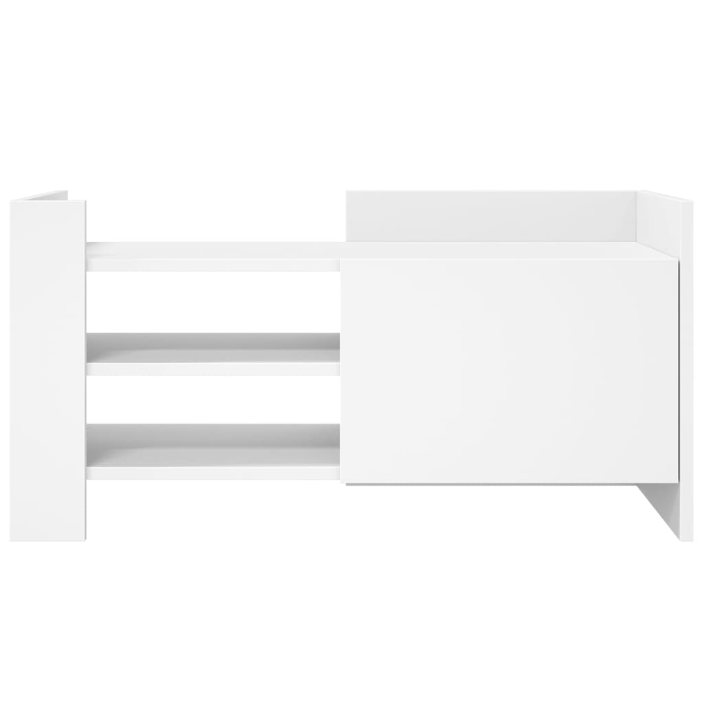 vidaXL Meuble TV blanc 80x35x40 cm bois d’ingénierie - Image 4