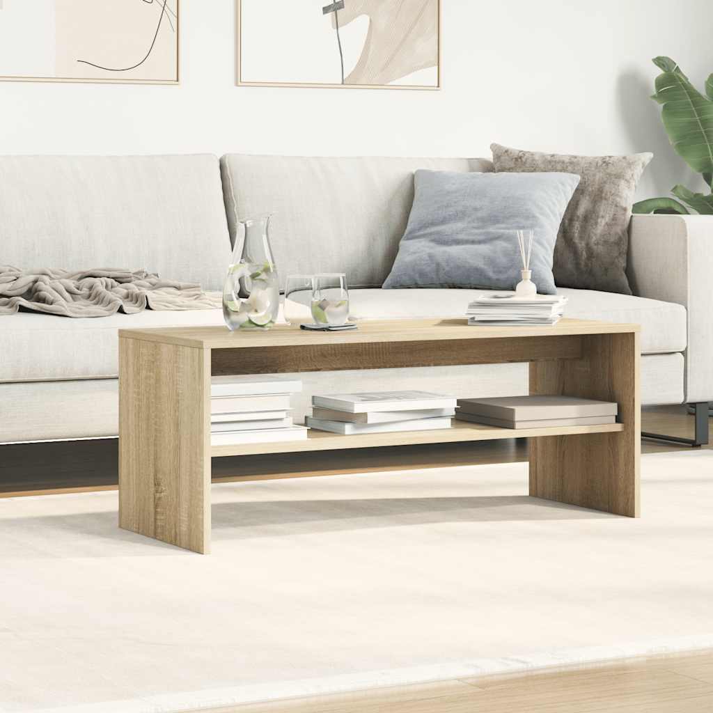 vidaXL Meuble TV Chêne sonoma 100 x 40 x 40 cm Aggloméré - Image 4