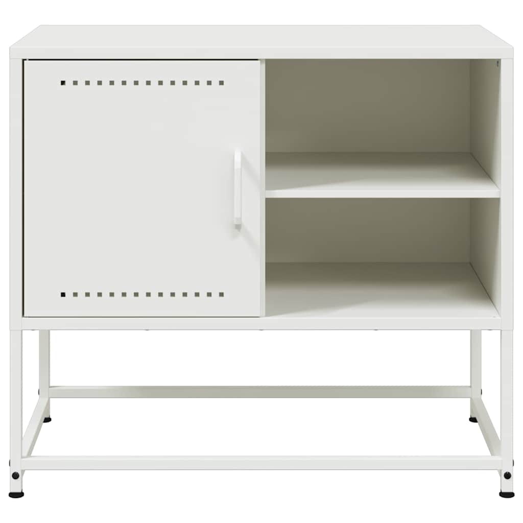 vidaXL Meuble TV blanc 68x39x60,5 cm acier - Image 6
