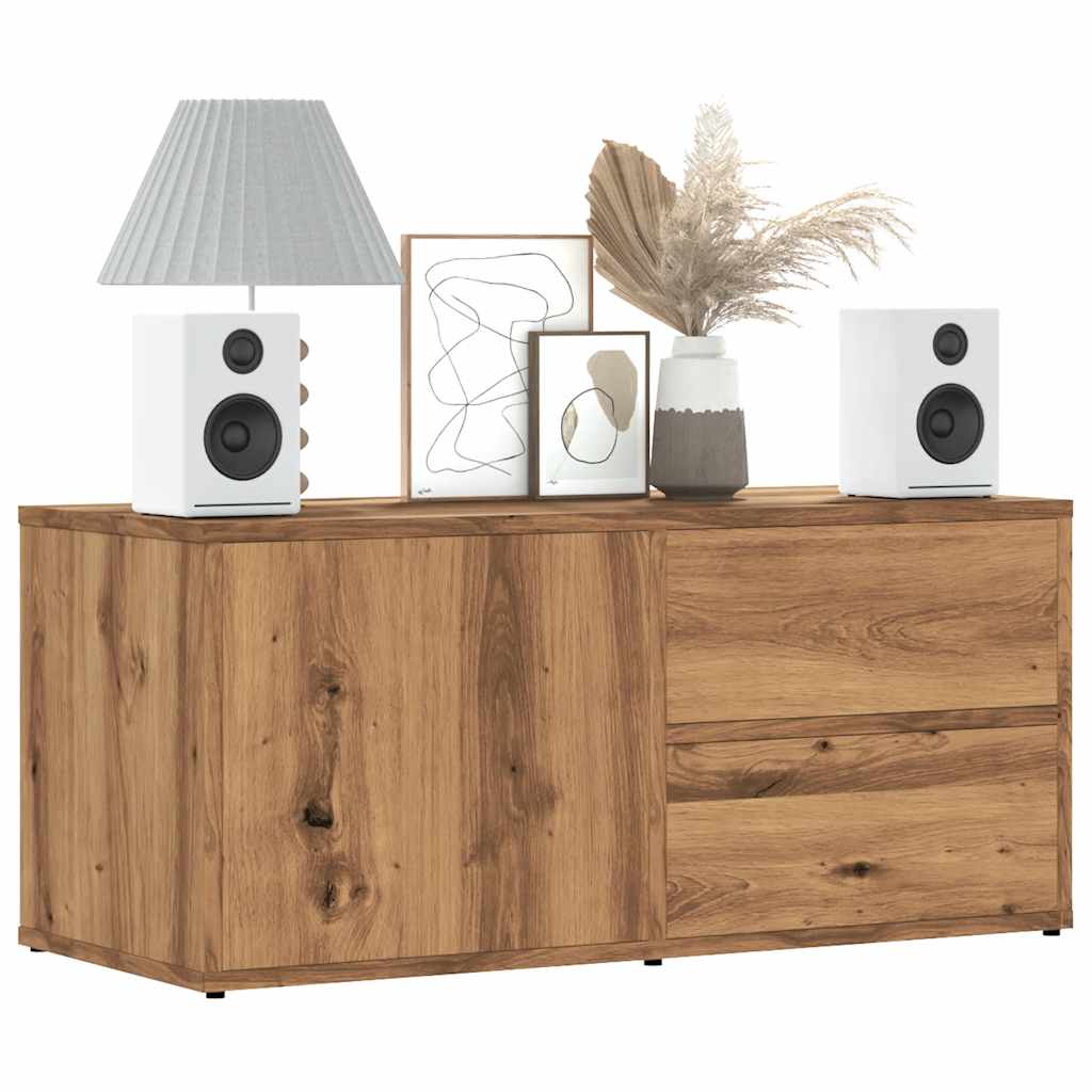 vidaXL Meuble TV chêne artisanal 80x34x35,5 cm bois d'ingénierie