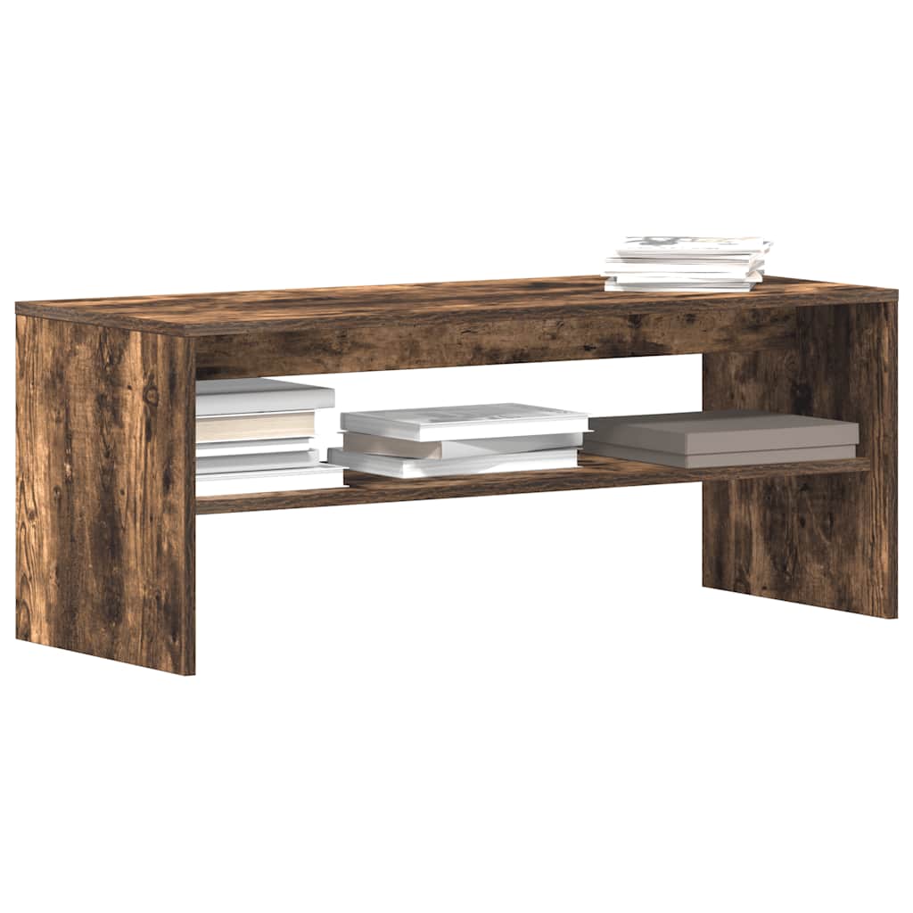 vidaXL Meuble TV Chêne fumé 100x40x40 cm Bois d'ingénierie