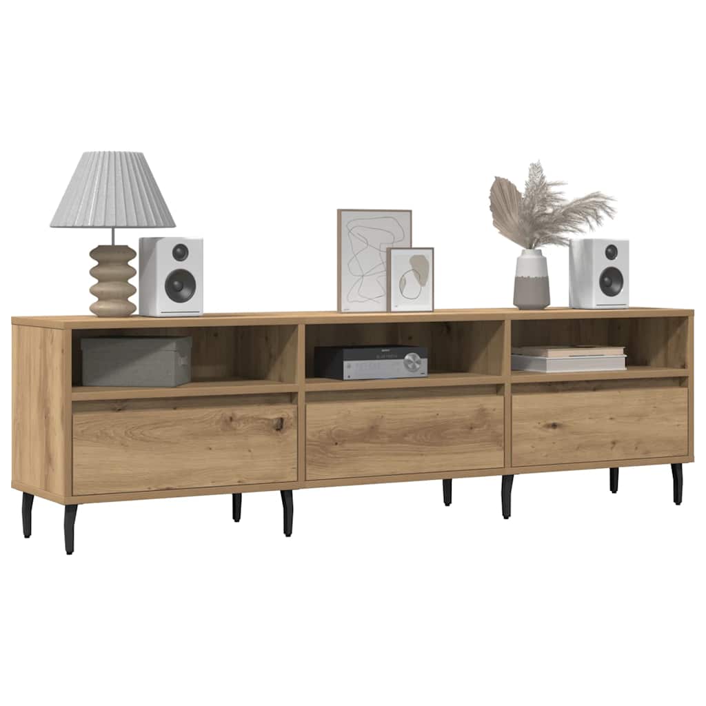 vidaXL Meuble TV chêne artisanal 150x30x44,5 cm bois d'ingénierie
