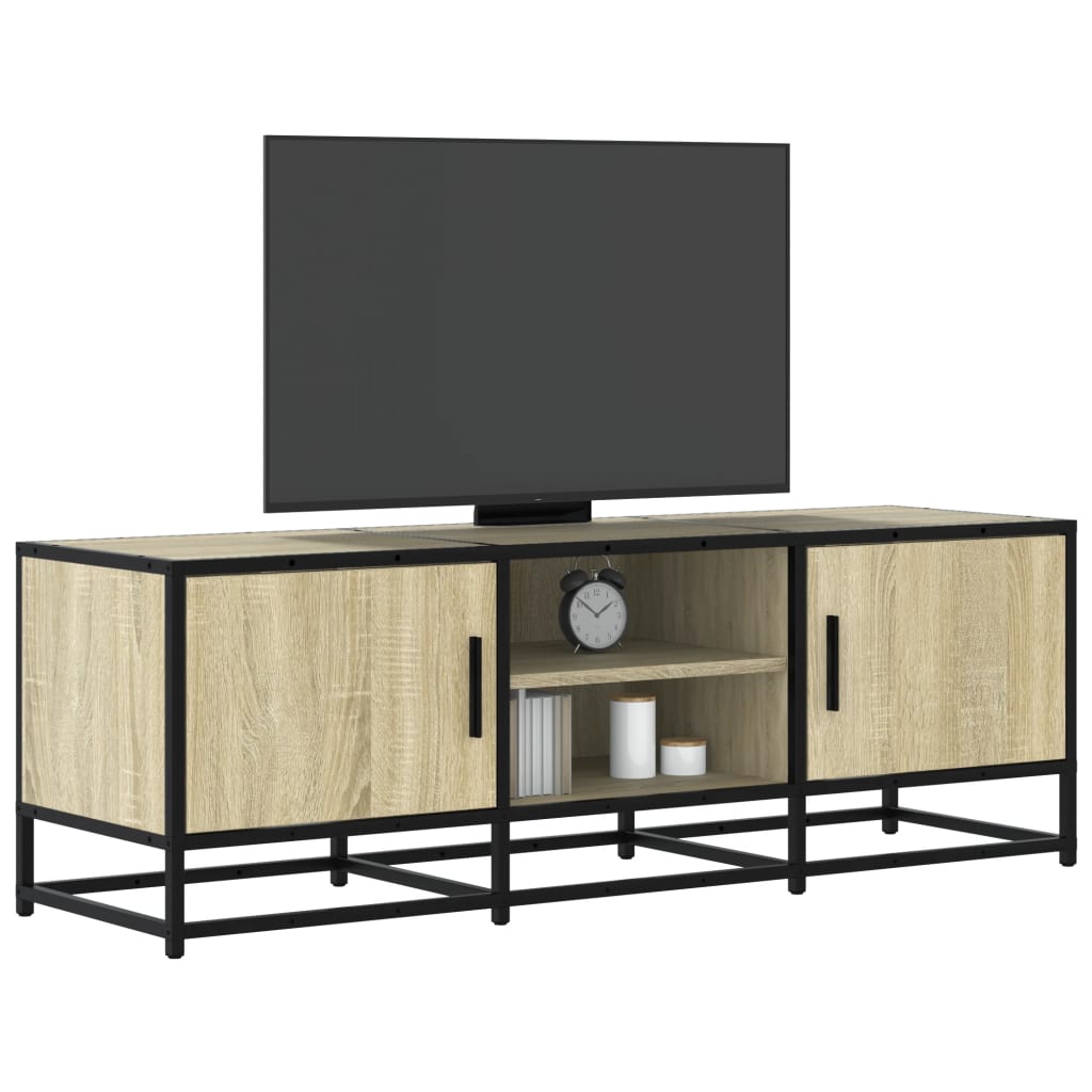 vidaXL Meuble TV chêne sonoma 120x35x41 cm bois d'ingénierie et métal