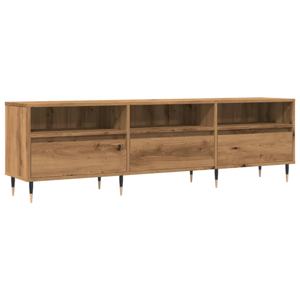 vidaXL Meuble TV chêne artisanal 150x30x44,5 cm bois d'ingénierie