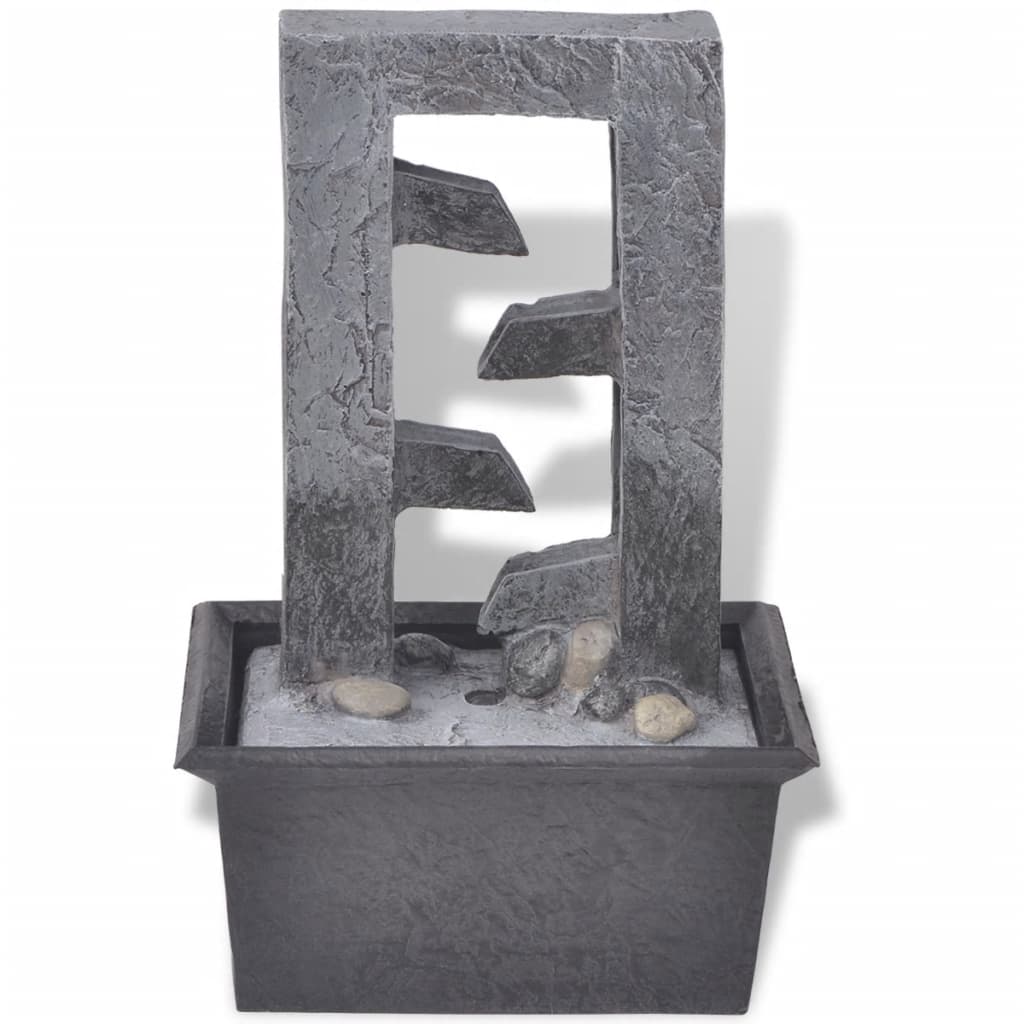 vidaXL Fontaine d'intérieur avec lumière LED Poly-résine - Image 3