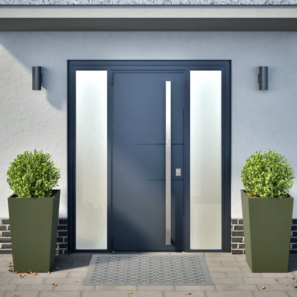 vidaXL Pflanzkübel 2 Stk. Olivgrün 45x45x75 cm Stahl - Image 3