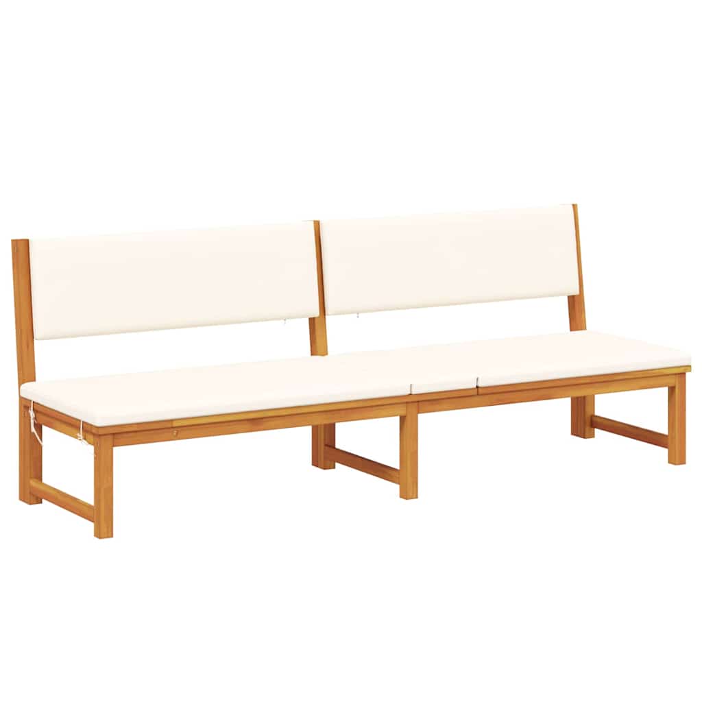 vidaXL Sonnenliege mit Kissen Braun 200 x 57 x 75cm Massivholz Akazie - Image 4