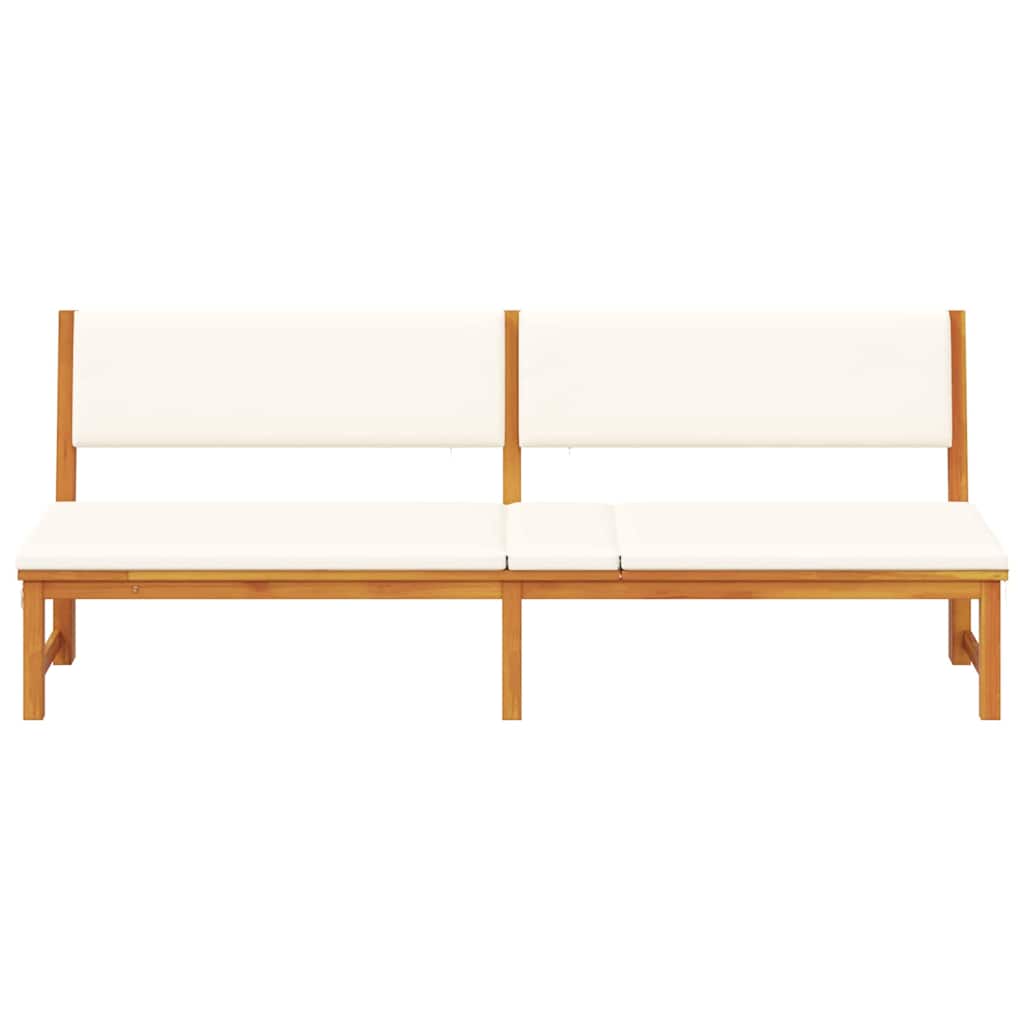 vidaXL Sonnenliege mit Kissen Braun 200 x 57 x 75cm Massivholz Akazie - Image 5