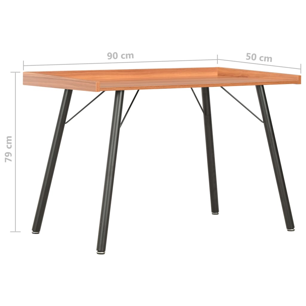 vidaXL Schreibtisch Braun 90×50×79 cm - Image 6
