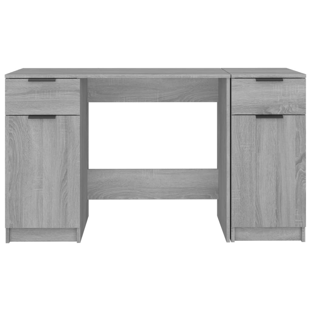 vidaXL Schreibtisch mit Beistellschrank Grau Sonoma Holzwerkstoff - Image 6