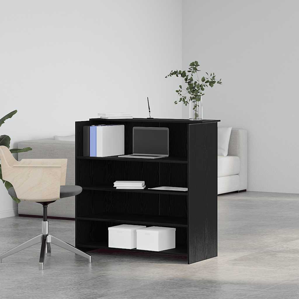 vidaXL Empfangstresen Schwarze Eiche 100 x 50 x 103,5 cm Holzwerkstoff - Image 3