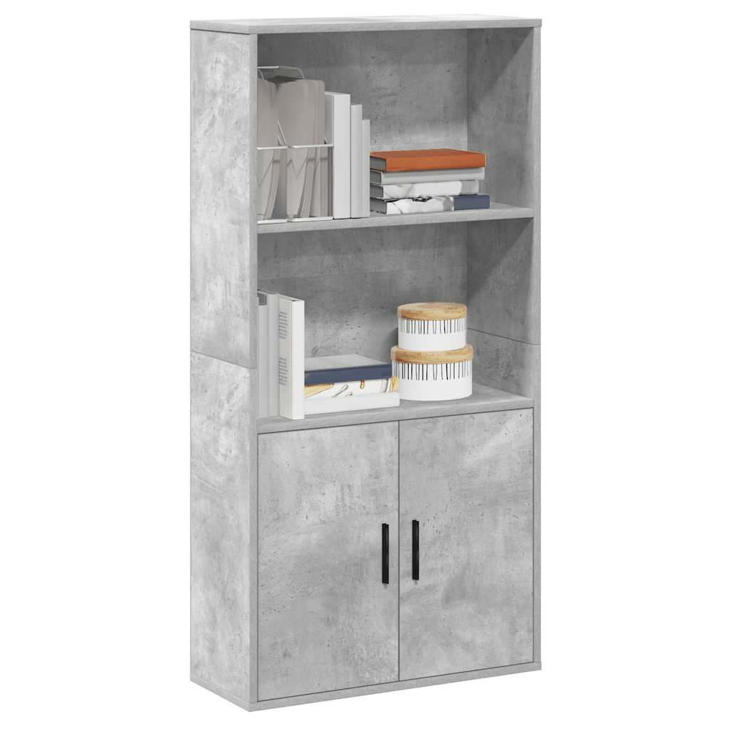 vidaXL Bücherregal Betongrau 60x24x120 cm Holzwerkstoff