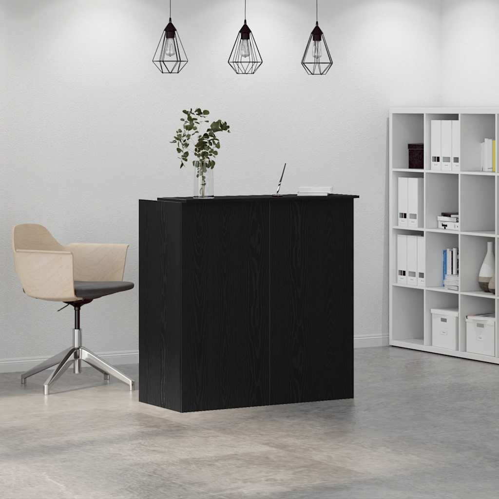 vidaXL Empfangstresen Schwarze Eiche 100 x 50 x 103,5 cm Holzwerkstoff - Image 4