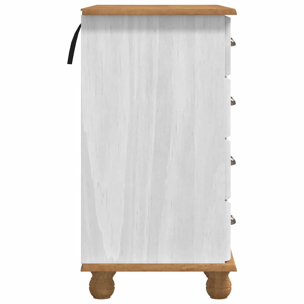 vidaXL Schreibtisch ASKIM Weiß 95 x 40 x 75 cm Massivholz Kiefer - Image 6