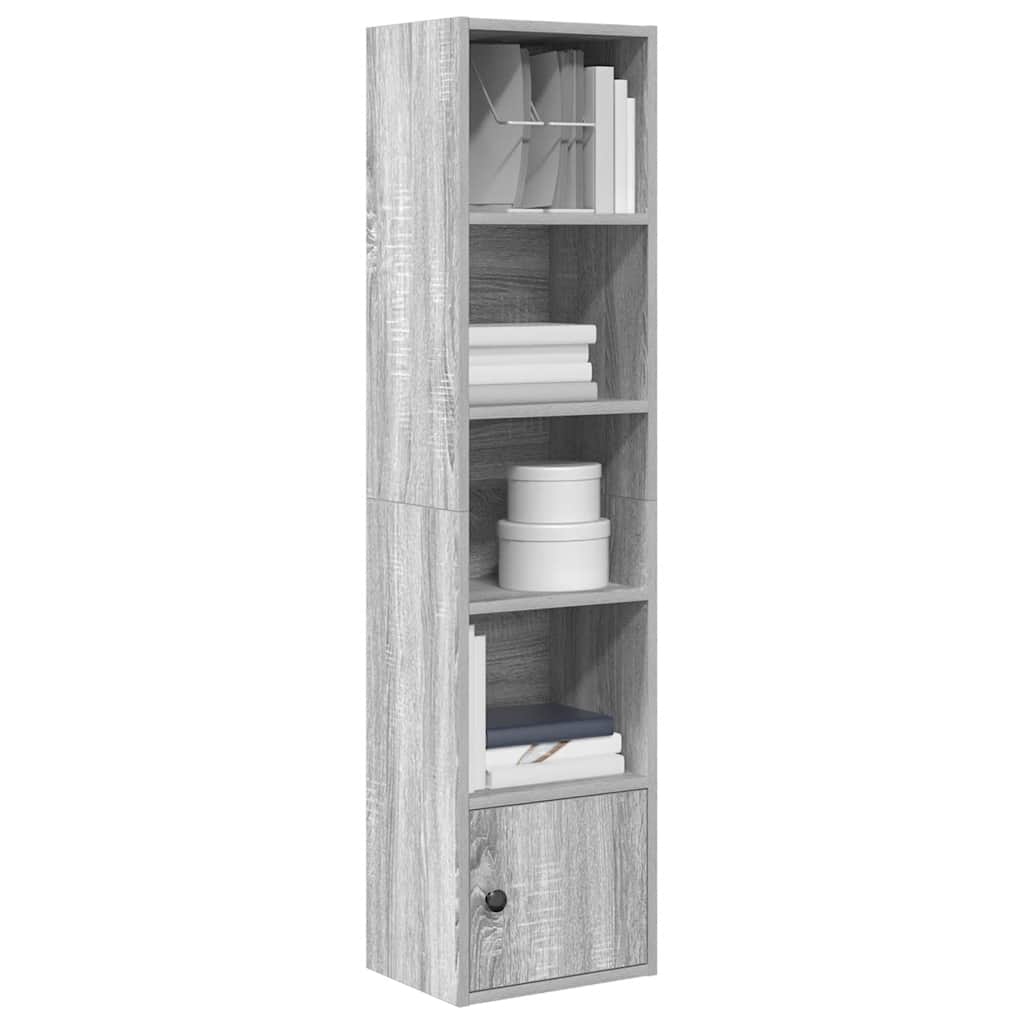 vidaXL Bücherregal Grau Sonoma 31x24x127 cm Holzwerkstoff
