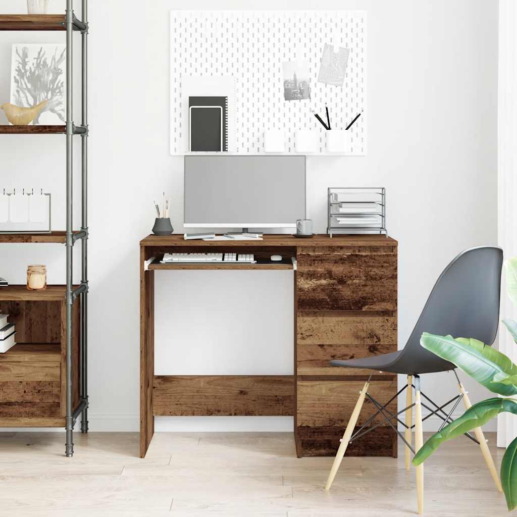 vidaXL Schreibtisch Altholz-Optik 90x45x76 cm Holzwerkstoff - Image 4