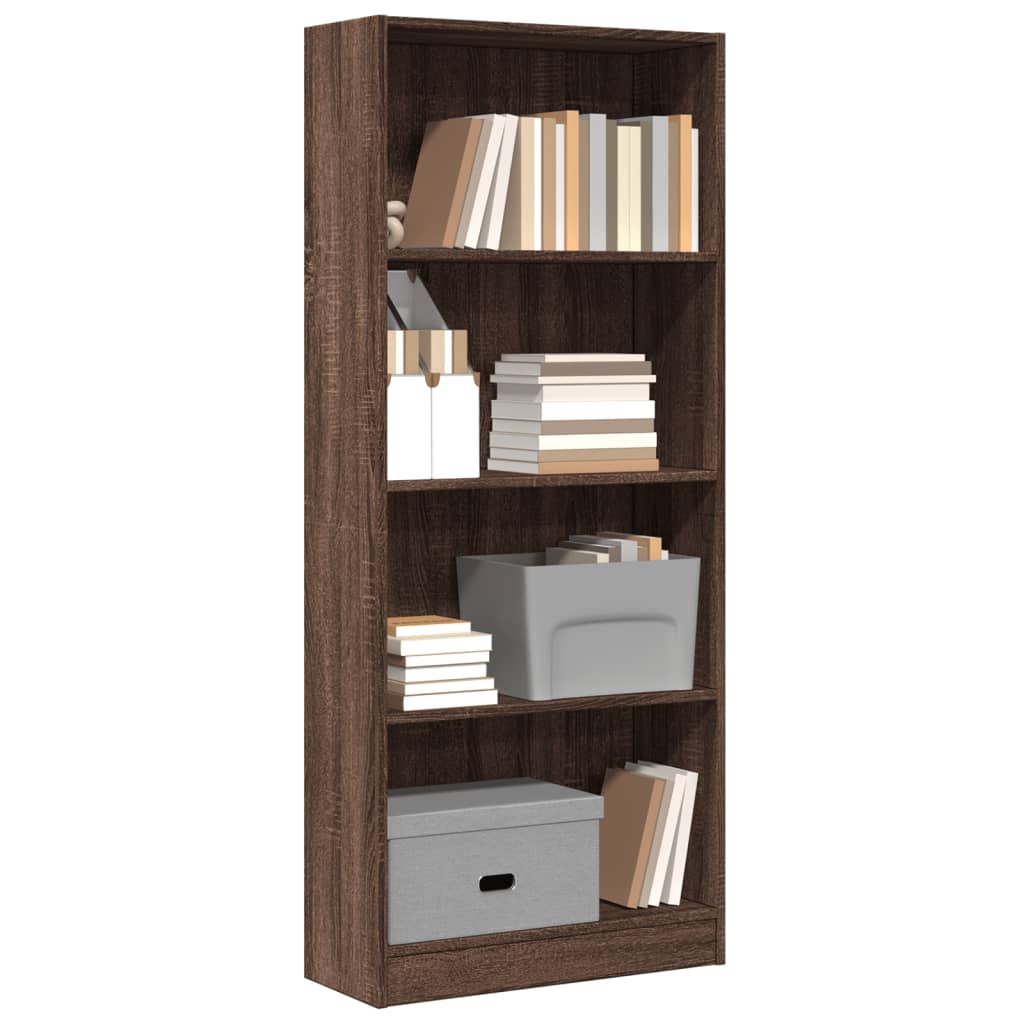 vidaXL Bücherregal Braun Eichen-Optik 60x24x143 cm Holzwerkstoff