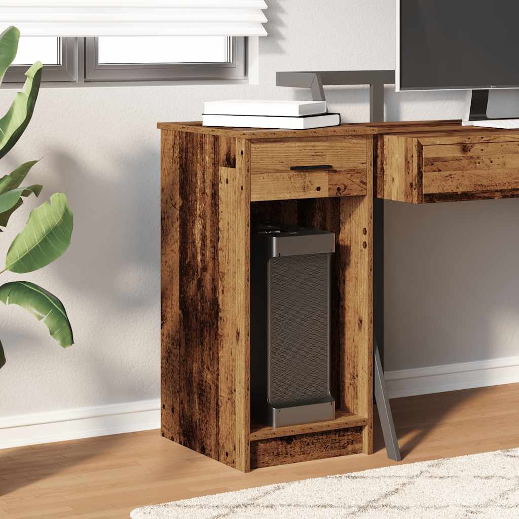 vidaXL Computerschrank mit Schublade Altholz-Optik 35x45x77 cm - Image 3