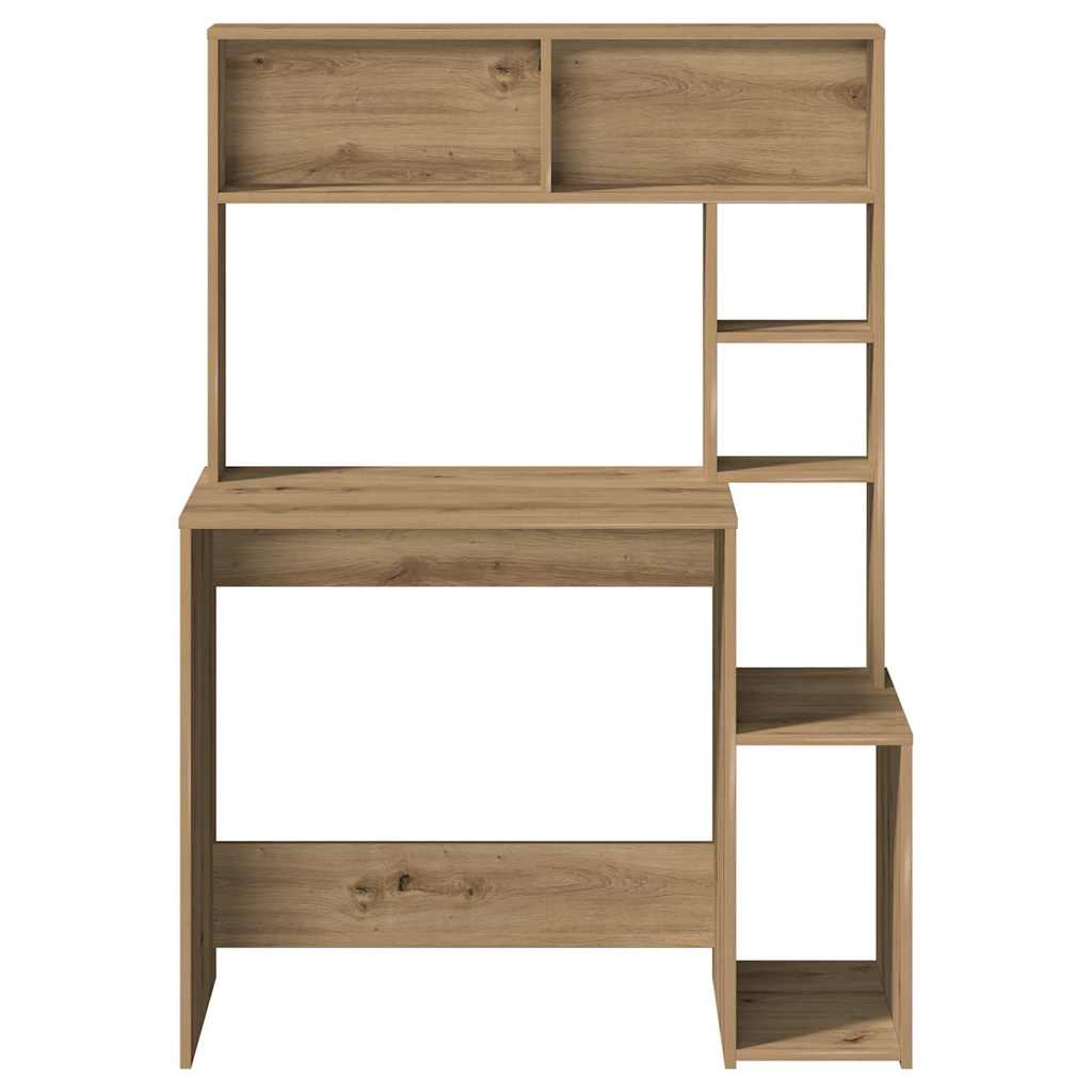 vidaXL Schreibtisch mit Regal Artisan-Eiche 100x45x140cm Holzwerkstoff - Image 4