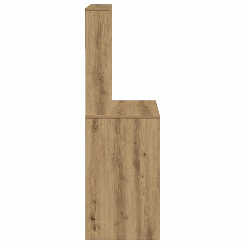 vidaXL Schreibtisch mit Regal Artisan-Eiche 100x45x140cm Holzwerkstoff - Image 5