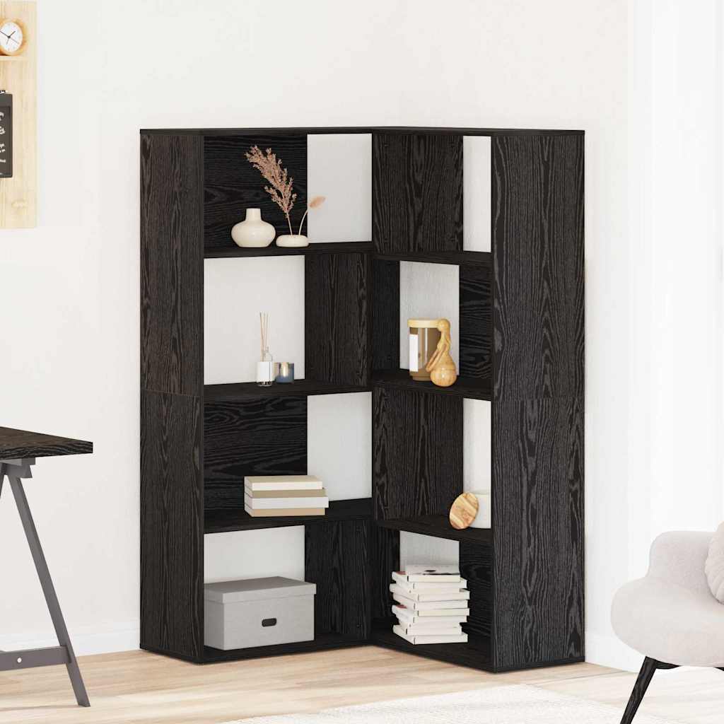 vidaXL Bücherregal Schwarze Eiche 140 x 30 x 140 cm Holzwerkstoff