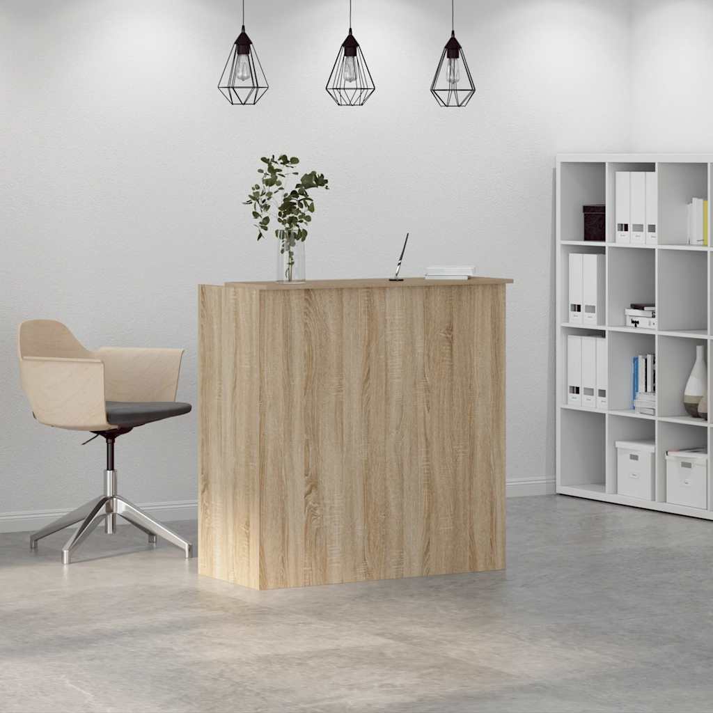 vidaXL Empfangstresen Sonoma-Eiche 100 x 50 x 103,5 cm Holzwerkstoff - Image 4