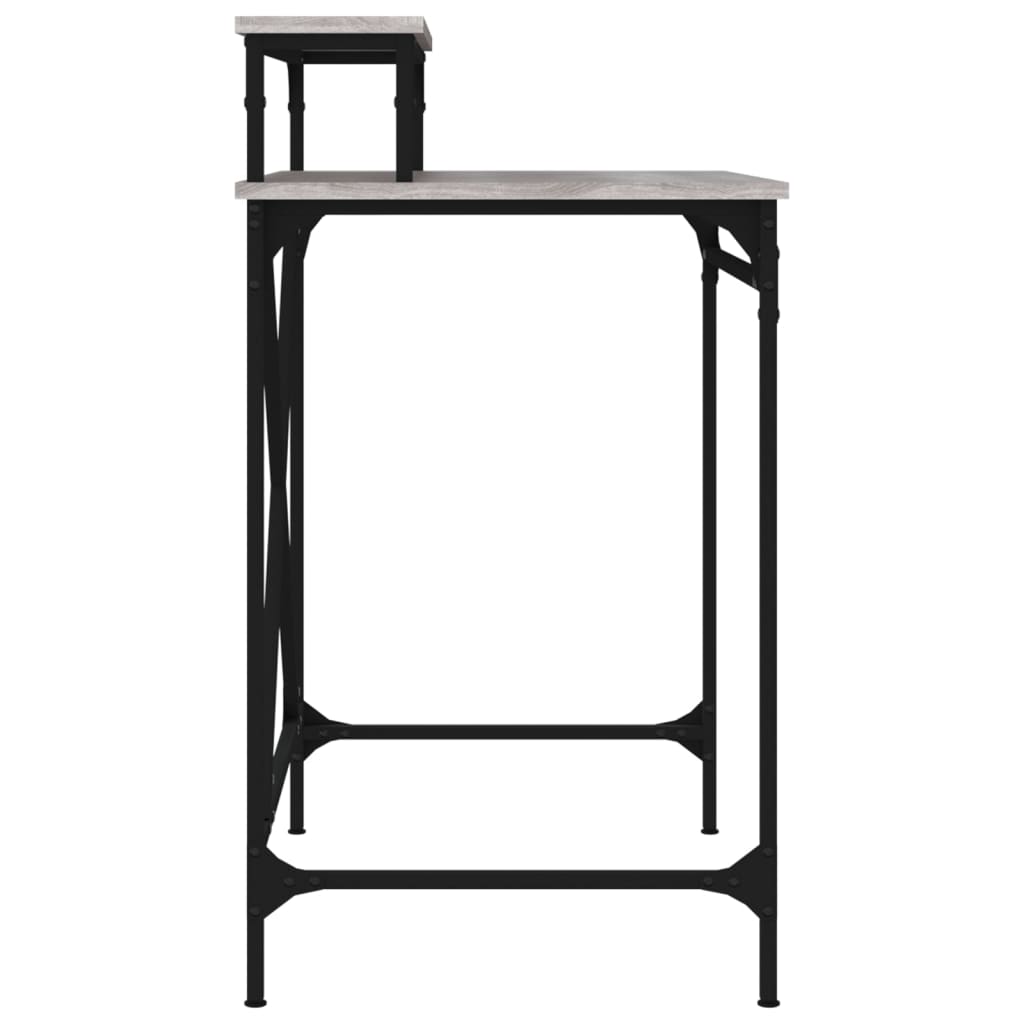 vidaXL Schreibtisch Grau Sonoma 80x50x90 cm Holzwerkstoff und Eisen - Image 6